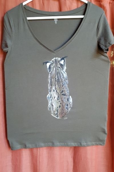 Cleanimale creations t shirts peints a la main Creations t shirts peints a la main lynx